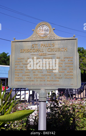 St. Paul's Episcopal Church, Key West, Floride, USA Banque D'Images