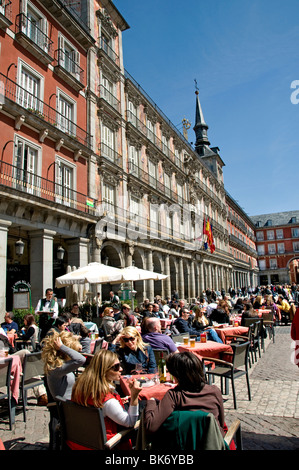 Plaza Mayor Madrid Espagne Place d'Espagne Banque D'Images