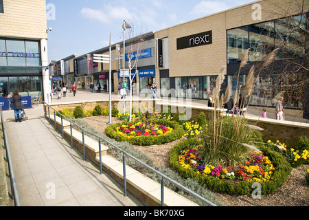 Harlow Town Shopping Precinct Banque D'Images