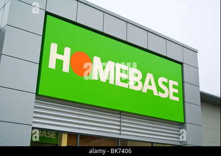 Homebase entrée du magasin et signer Banque D'Images