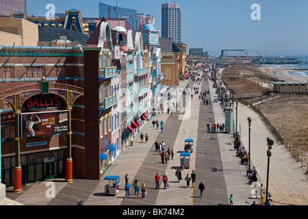 Le Boardwalk à Atlantic City, NJ Banque D'Images