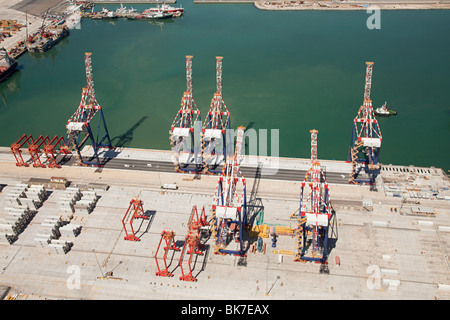 Les grues de chargement à Cape town Harbour Banque D'Images