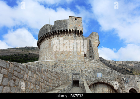 La Tour Minceta forteresse à Dubrovnik Banque D'Images