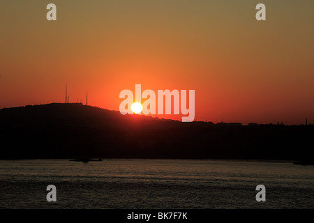 Lever du soleil à Istanbul TURQUIE Banque D'Images