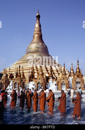 Pagode Shwedagon à Yangon (Rangoon), le Myanmar (Birmanie), l'Asie Banque D'Images