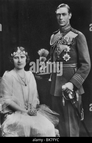 Le roi George VI avec Lady Elizabeth Bowes-Lyon après leur mariage en 1923 Banque D'Images