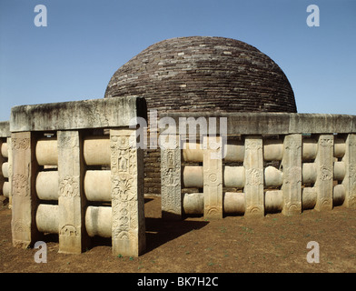 Stupa n° 2, Sanchi, UNESCO World Heritage Site, Madhya Pradesh, Inde, Asie Banque D'Images