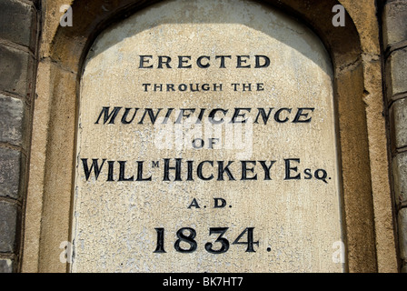 Pour la plaque de William hickey hospices, datant de 1834, Richmond upon Thames, Surrey, Angleterre Banque D'Images