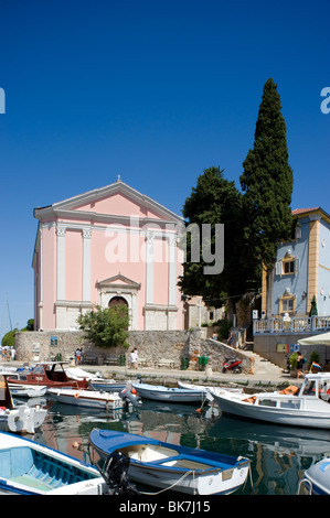 Le port pittoresque de Veli Losinj sur l'île de Losinj dans la région de Kvarner, Croatie, Adriatique, Europe Banque D'Images