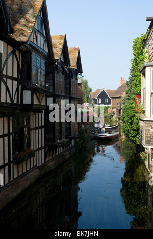 La maison du tisserand sur la rivière Stour, Canterbury, Kent, Angleterre, Royaume-Uni, Europe Banque D'Images