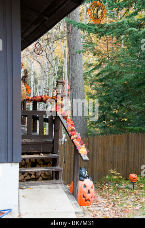 Citrouilles Halloween,,Chasse d'automne,Squash,Jack O'Lanternes,affichage,Toussaint Banque D'Images