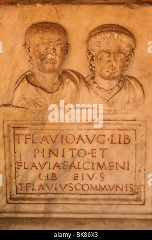 Inscription vieille tombe à Rome, Italie, Europe Banque D'Images