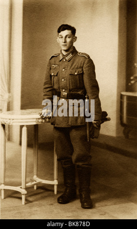 Portrait du soldat, photographie historique, 1940 Banque D'Images