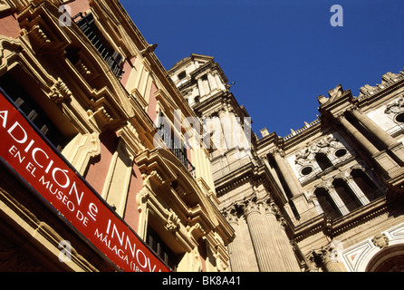 Musée de la cathédrale de Malaga et Spire Banque D'Images