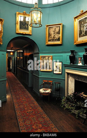 Couloir avec dôme de lumière, mobilier intérieur autour de 1860, au château de Walmer, 1540, Walmer, Deal, Kent, Angleterre, Royaume-Uni Banque D'Images