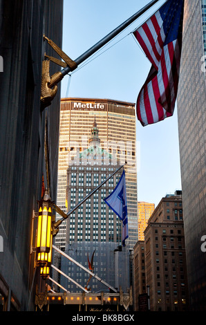 Tôt le matin voir de MetLife Building sur Park Avenue, à Manhattan, New York City USA Banque D'Images