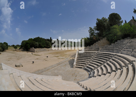 Stade antique, reconstruit, Monte Smith, la ville de Rhodes, Rhodes, Grèce, Europe Banque D'Images