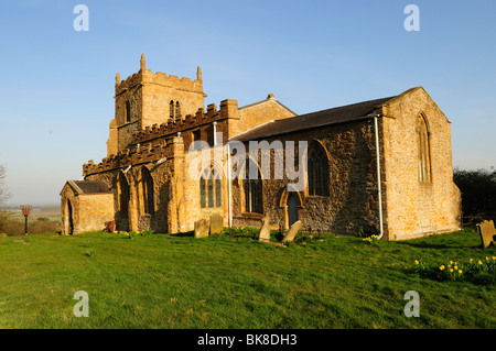 Walesby Lincolnshire Wolds .(église Église Ramblers) sur la façon viking. Banque D'Images