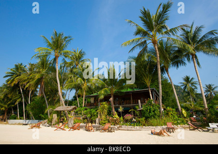 La plage de Lamai, l'île de Ko Samui, Thaïlande, Asie Banque D'Images