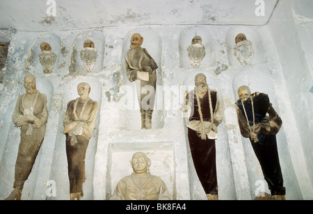 Les momies, catacombes des Capucins, crypte des Capucins à Palerme, Sicile, Italie, Europe Banque D'Images