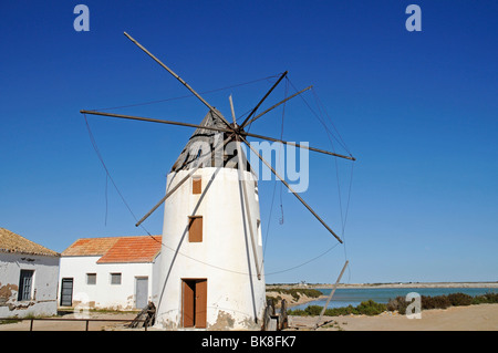 Moulin, Parc Régional de las Salinas, Salinas de San Pedro, Parc Naturel, San Pedro de Pinatar, Mar Menor, Murcia, La Manga, Banque D'Images