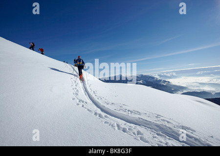 Tourer de ski à Hohe Tauern, Liesertal, Carinthie, Autriche, Europe Banque D'Images
