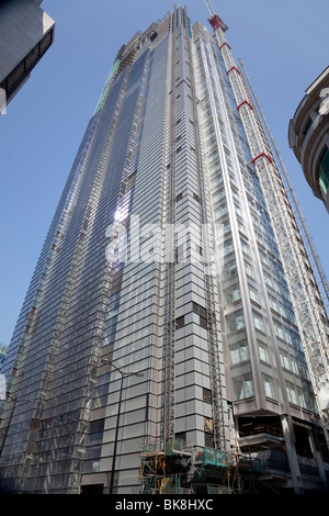 Heron Tower en construction dans la ville de London, UK Banque D'Images