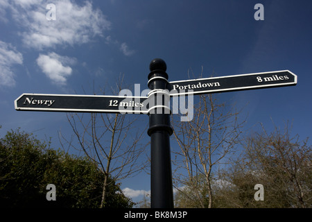 Vieille enseigne sur le waypoint portadown Newry Canal dans scarva village County Down Irlande du Nord uk Banque D'Images