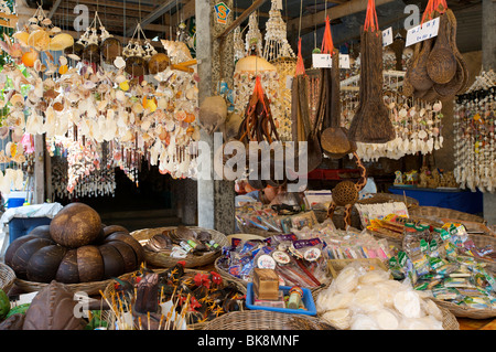 Magasin de souvenirs sur la plage de Lamai, l'île de Ko Samui, Thaïlande, Asie Banque D'Images