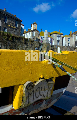 Cornwall, Port Mousehole, Molly Banque D'Images