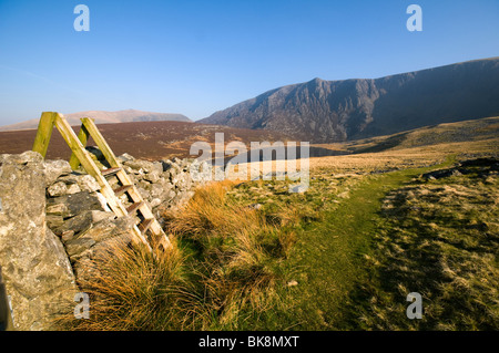 La crête de Nantlle Silyn de MCG, Snowdonia, le Nord du Pays de Galles, Royaume-Uni Banque D'Images