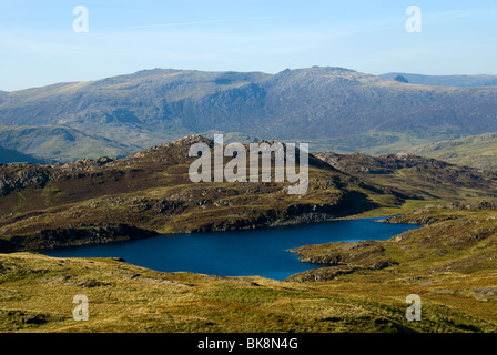 La gamme d'Ysgafell Glyder Wen dans la gamme Moelwyn, Snowdonia, le Nord du Pays de Galles, Royaume-Uni Banque D'Images