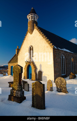 L'Écosse, les Highlands écossais, le Parc National de Cairngorms. Le vieux Kirk à Nethy Bridge, une partie de l'église paroissiale d'Abernethy. Banque D'Images