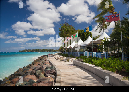 Le restaurant Beach House, St James, Barbados Banque D'Images