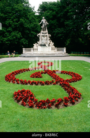 Monument à Mozart Burggarten, Vienne, Autriche Banque D'Images