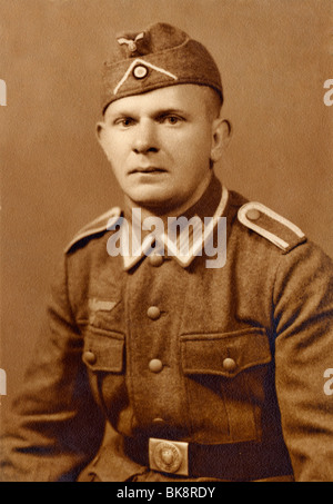 Portrait du soldat, photographie historique, autour de 1940 Banque D'Images