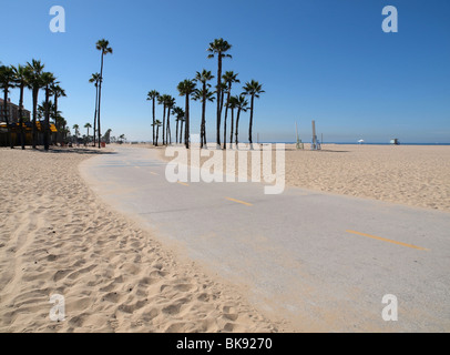 Piste cyclable Plage du Pacifique à Santa Monica en Californie Banque D'Images