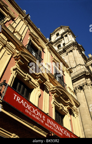 Musée de la cathédrale de Malaga et Spire Banque D'Images