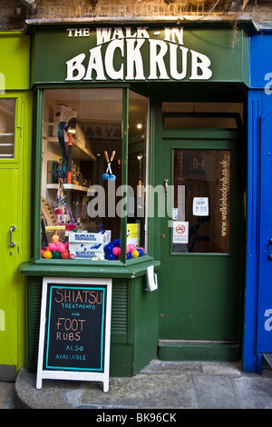 Walk-In Backrub, Shiatsu Massage shop, Neal's Yard, Covent Garden, Londres, UK Banque D'Images