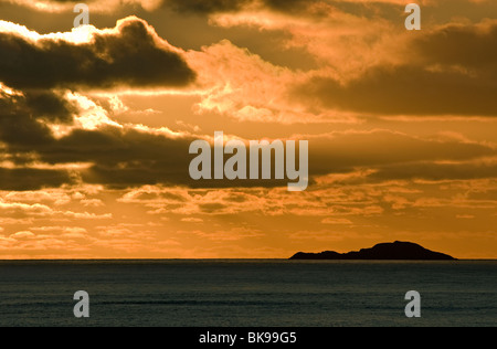 Coucher de soleil sur Abereiddy dans l'ouest du pays de Galles Pembrokeshire Banque D'Images