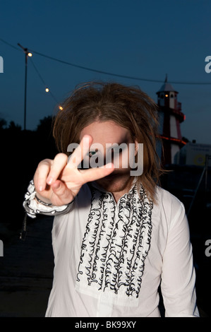 Tim Minchin pianiste comédien et musicien australien Banque D'Images