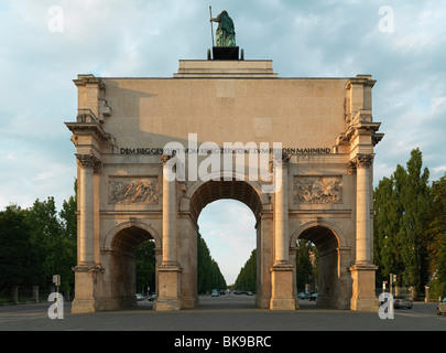 Siegestor la victoire, Munich, Bavaria, Germany, Europe Banque D'Images