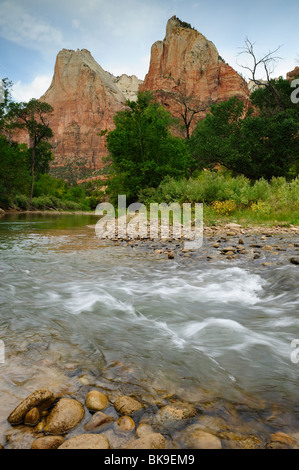 Vue panoramique sur la Cour des patriarches à Zion National Park, Utah, USA Banque D'Images