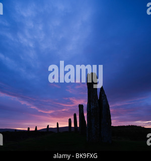 Lever du soleil d'hiver, anneau de Shetlands, Orkney, Scotland Banque D'Images