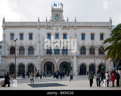 Caminhos de Ferro de Estação do Rossio, la gare ferroviaire Rossio '', Lisbonne, Portugal. Banque D'Images