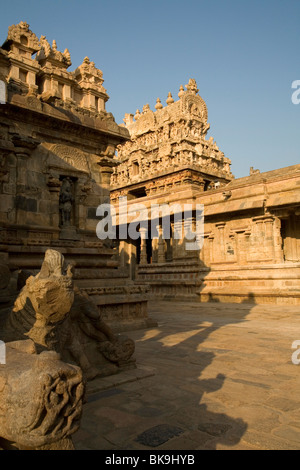 Le Temple Airatesvara à Dharasuram, Kumbakonam, Tamil Nadu, Inde Banque D'Images