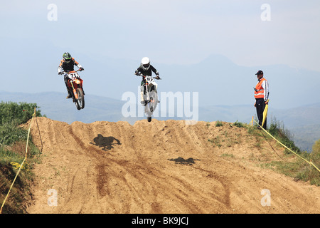 Course de motocross, championnat d'Europe de l'Est 2010 Banque D'Images