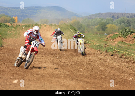 Course de motocross, championnat d'Europe de l'Est 2010 Banque D'Images