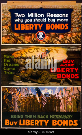 Faire ses rêves. Acheter plus de liberté d'obligations - USA La Première Guerre mondiale Poster Banque D'Images