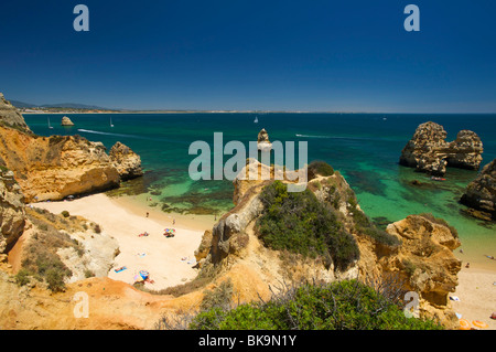 Praia do Camilo près de Lagos, Algarve, Portugal, Europe Banque D'Images